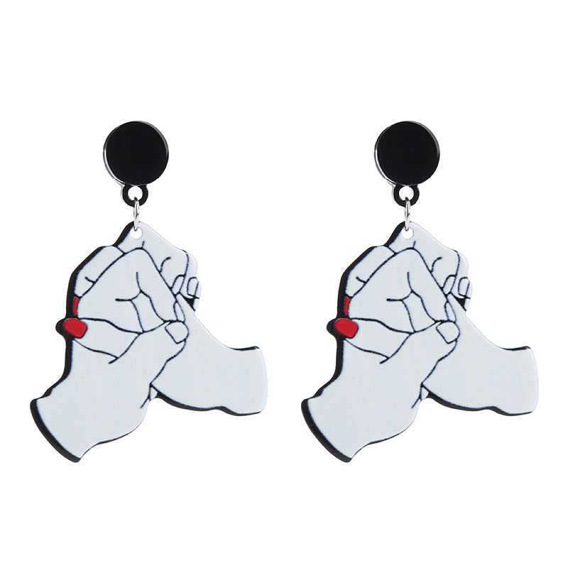 Wholesale Valentine's Day Acrylic Hearts Earrings